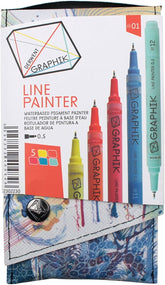 Derwent Graphite Pens, Graphik Line Painter Colored Pens, Palette No.1 - Al Masam Stationery LLC